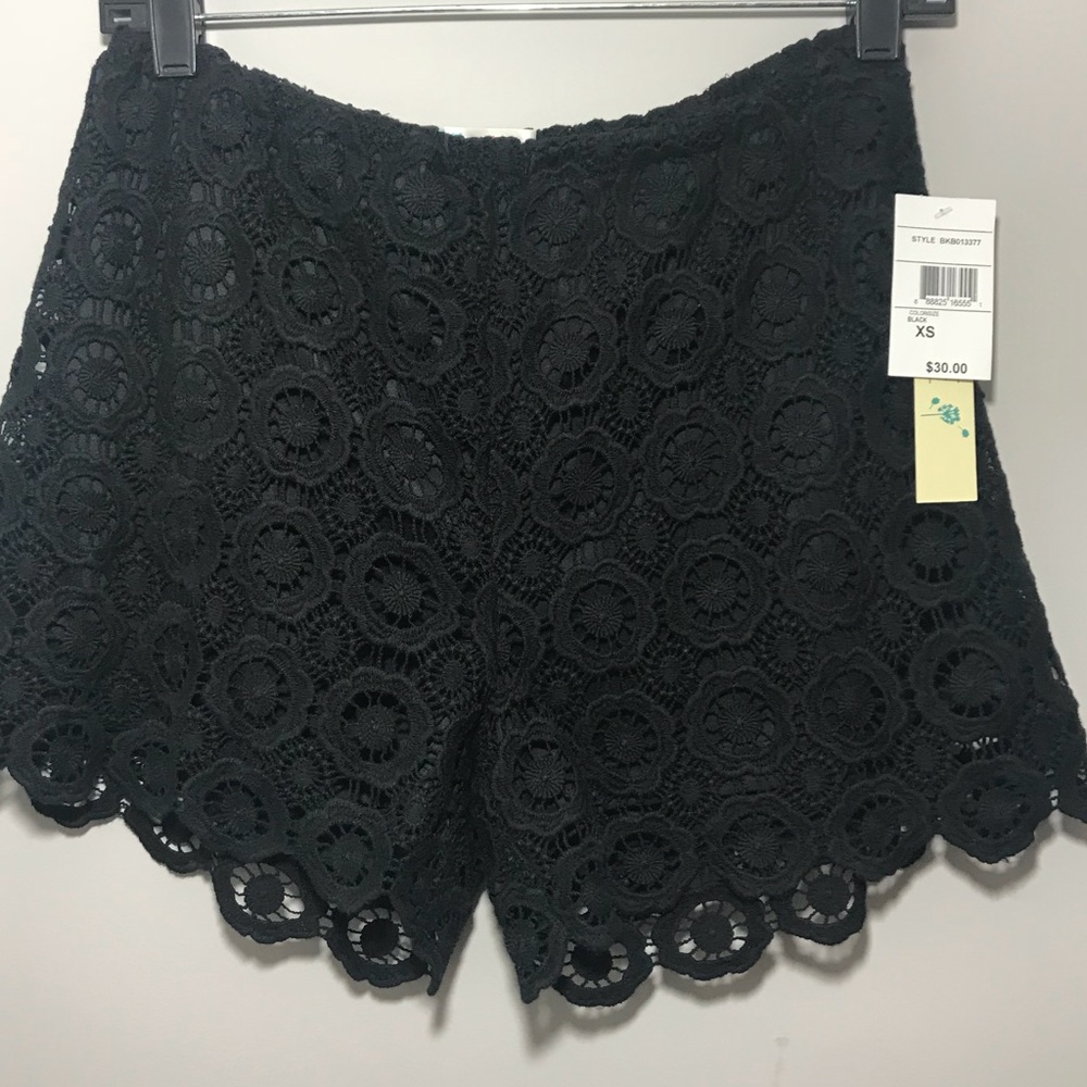 Love Fire Black Lace Shorts